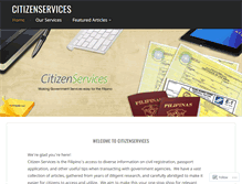 Tablet Screenshot of citizenservices.com.ph